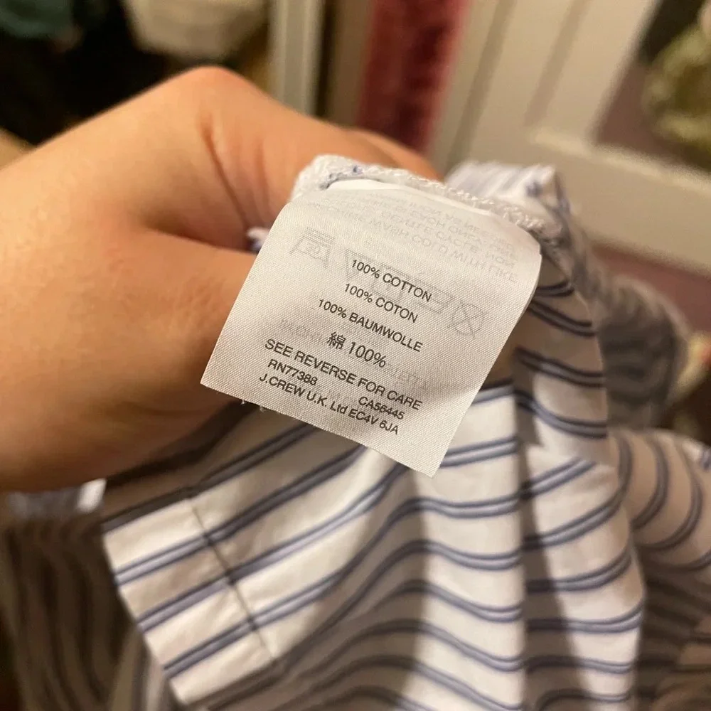 NWOT J.CREW STRIPED ONE SHOULDER RUFFLE BLOUSE